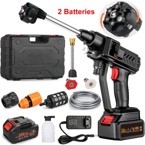 Mythco Cordless Portable 300W Pressure Washer, 6 In 1 Nozzle